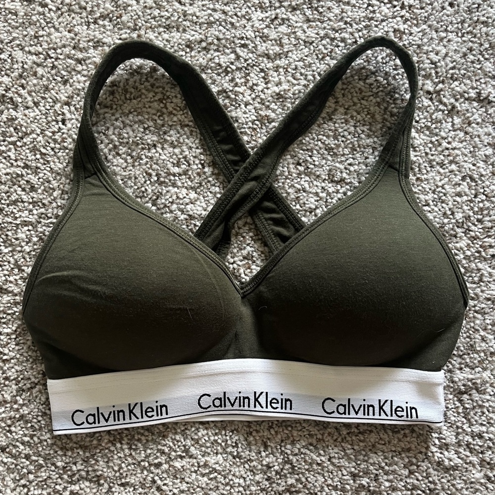 Calvin Klein Green Sports Bra